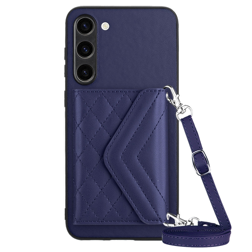 Samsung Galaxy S23 5G Leather Case with Card Holder & RFID Protection, Long Lanyard Included