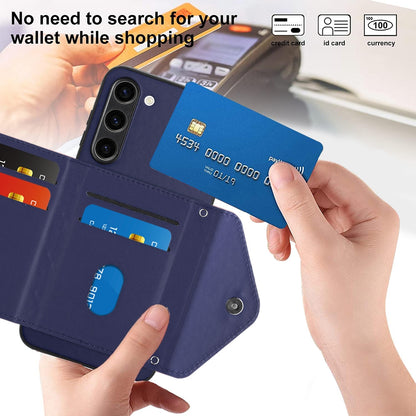 Samsung Galaxy S23 5G Leather Case with Card Holder & RFID Protection, Long Lanyard Included