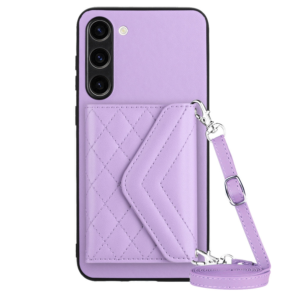Samsung Galaxy S23 5G Leather Case with Card Holder & RFID Protection, Long Lanyard Included