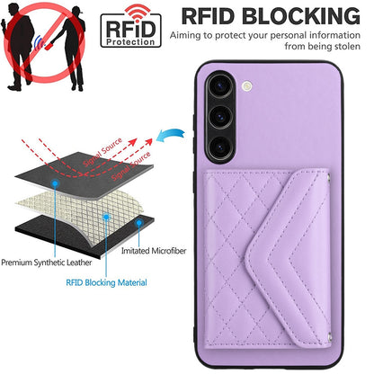 Samsung Galaxy S23 5G Leather Case with Card Holder & RFID Protection, Long Lanyard Included