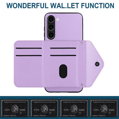 Samsung Galaxy S23 5G Leather Case with Card Holder & RFID Protection, Long Lanyard Included
