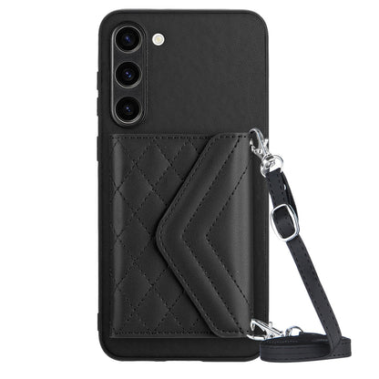 Samsung Galaxy S23 5G Leather Case with Card Holder & RFID Protection, Long Lanyard Included