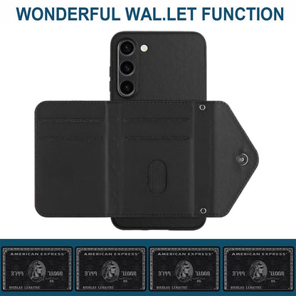Samsung Galaxy S23 5G Leather Case with Card Holder & RFID Protection, Long Lanyard Included