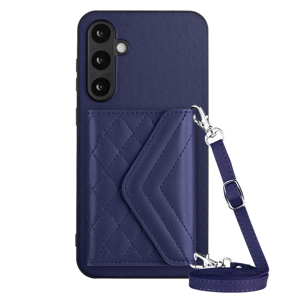Samsung Galaxy S23 FE 5G Leather Case with Card Holder & RFID Protection, Long Lanyard Included