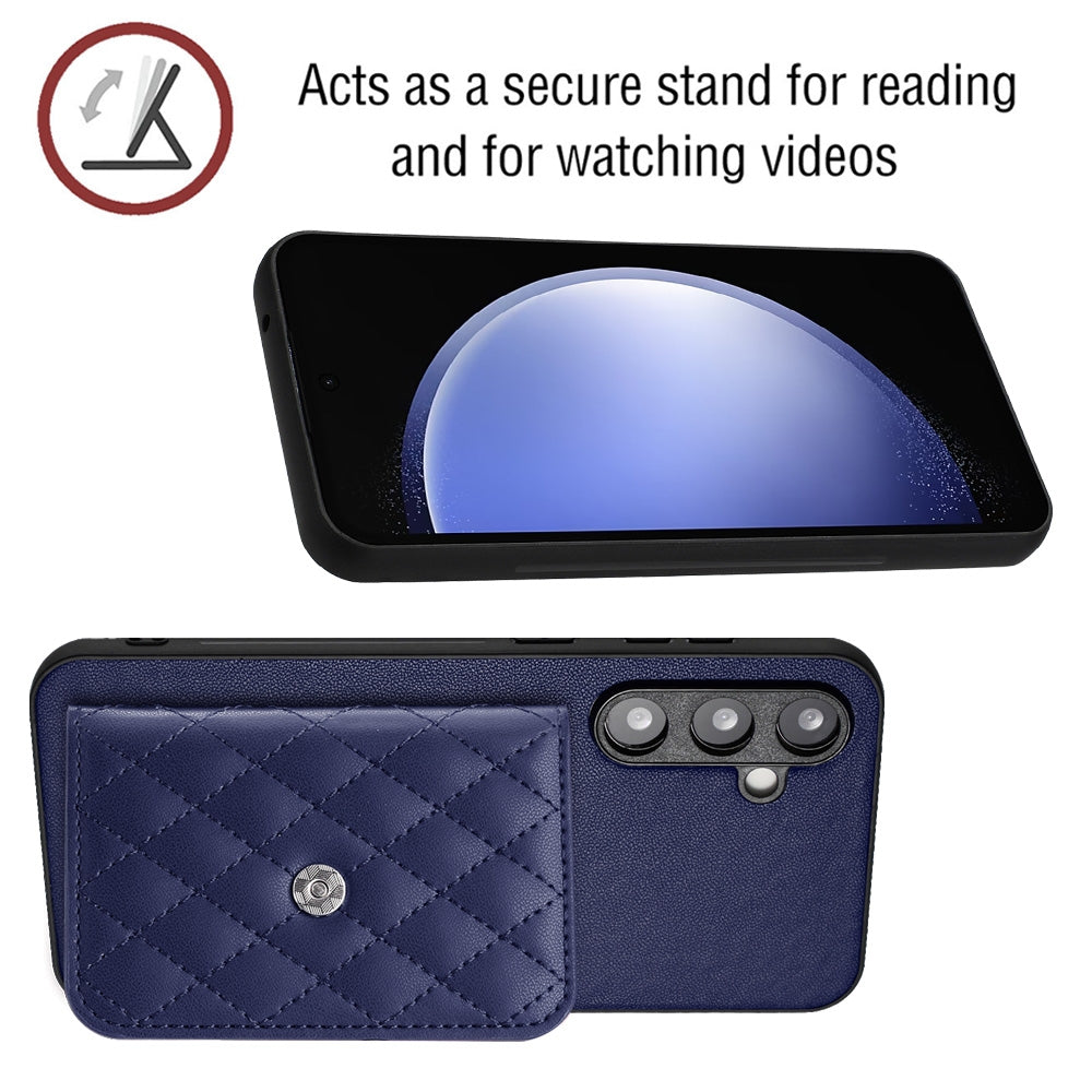 Samsung Galaxy S23 FE 5G Leather Case with Card Holder & RFID Protection, Long Lanyard Included