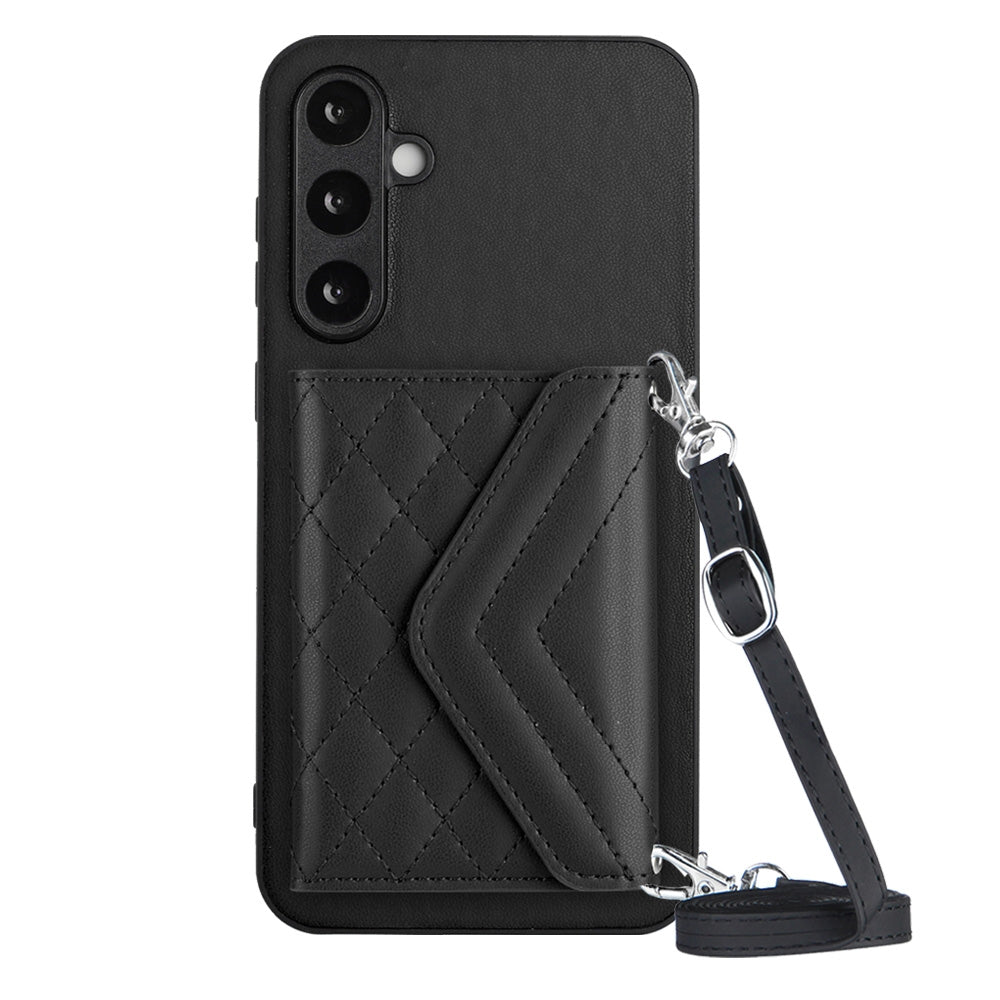 Samsung Galaxy S23 FE 5G Leather Case with Card Holder & RFID Protection, Long Lanyard Included