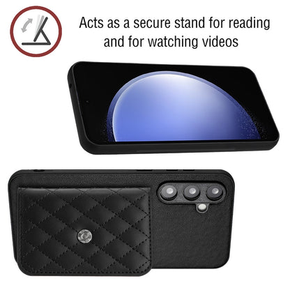 Samsung Galaxy S23 FE 5G Leather Case with Card Holder & RFID Protection, Long Lanyard Included