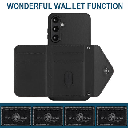 Samsung Galaxy S23 FE 5G Leather Case with Card Holder & RFID Protection, Long Lanyard Included