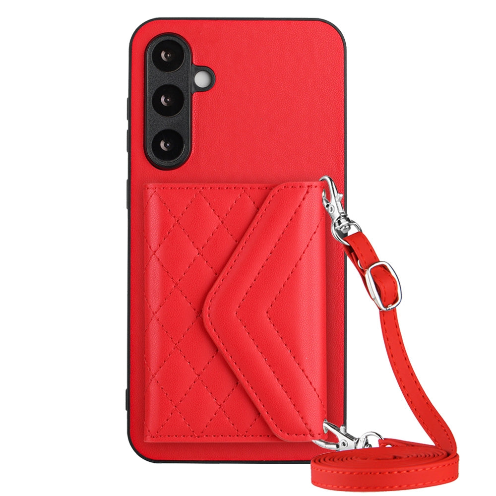Samsung Galaxy S23 FE 5G Leather Case with Card Holder & RFID Protection, Long Lanyard Included