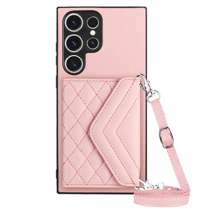 Samsung Galaxy S23 Ultra 5G Leather Case with Card Holder & RFID Protection, Long Lanyard Included