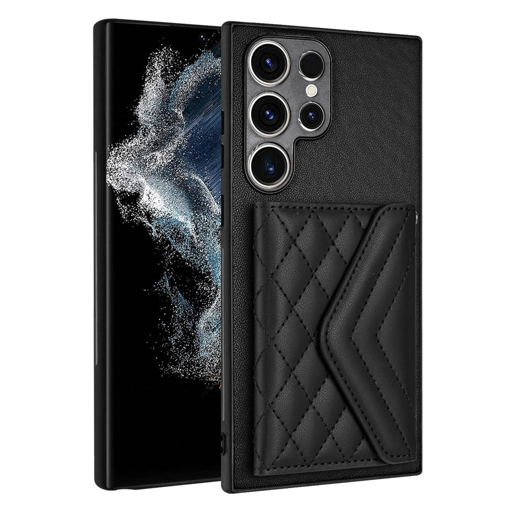 Samsung Galaxy S23 Ultra 5G Leather Case with Card Holder & RFID Protection, Long Lanyard Included