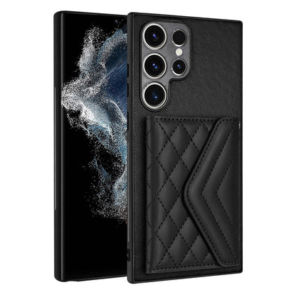 Samsung Galaxy S23 Ultra 5G Leather Case with Card Holder & RFID Protection, Long Lanyard Included