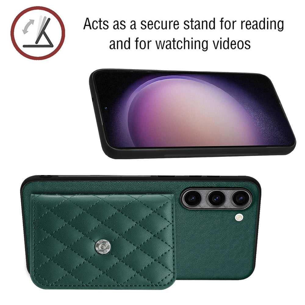 Samsung Galaxy S23+ 5G Leather Case with Card Holder & RFID Protection, Long Lanyard Included