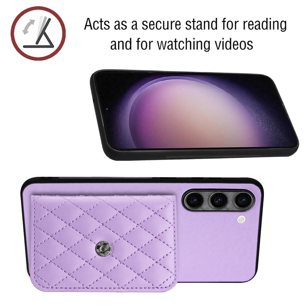 Samsung Galaxy S23+ 5G Leather Case with Card Holder & RFID Protection, Long Lanyard Included