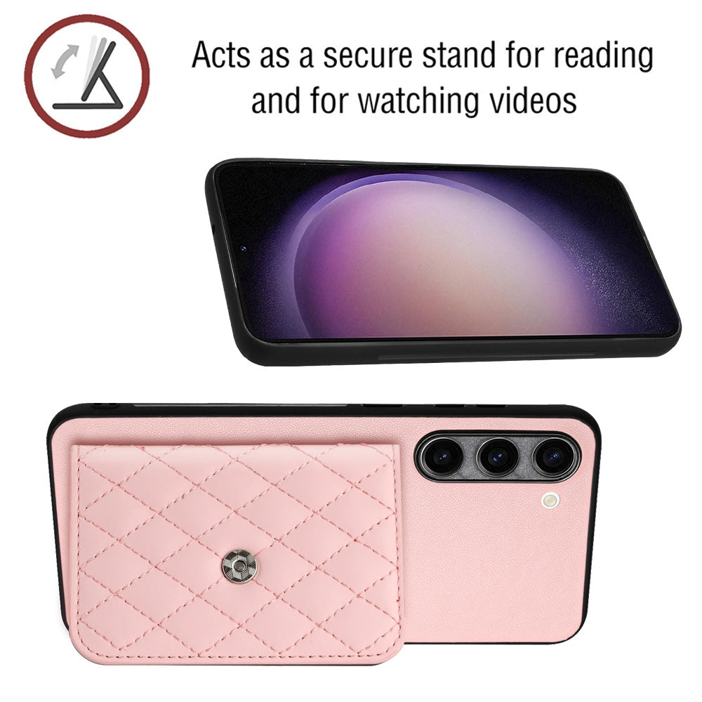 Samsung Galaxy S23+ 5G Leather Case with Card Holder & RFID Protection, Long Lanyard Included