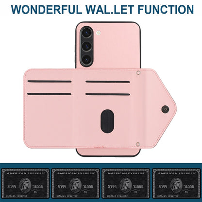 Samsung Galaxy S23+ 5G Leather Case with Card Holder & RFID Protection, Long Lanyard Included