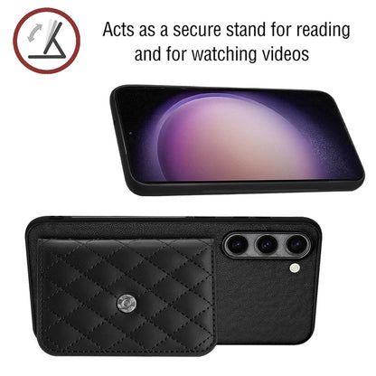 Samsung Galaxy S23+ 5G Leather Case with Card Holder & RFID Protection, Long Lanyard Included