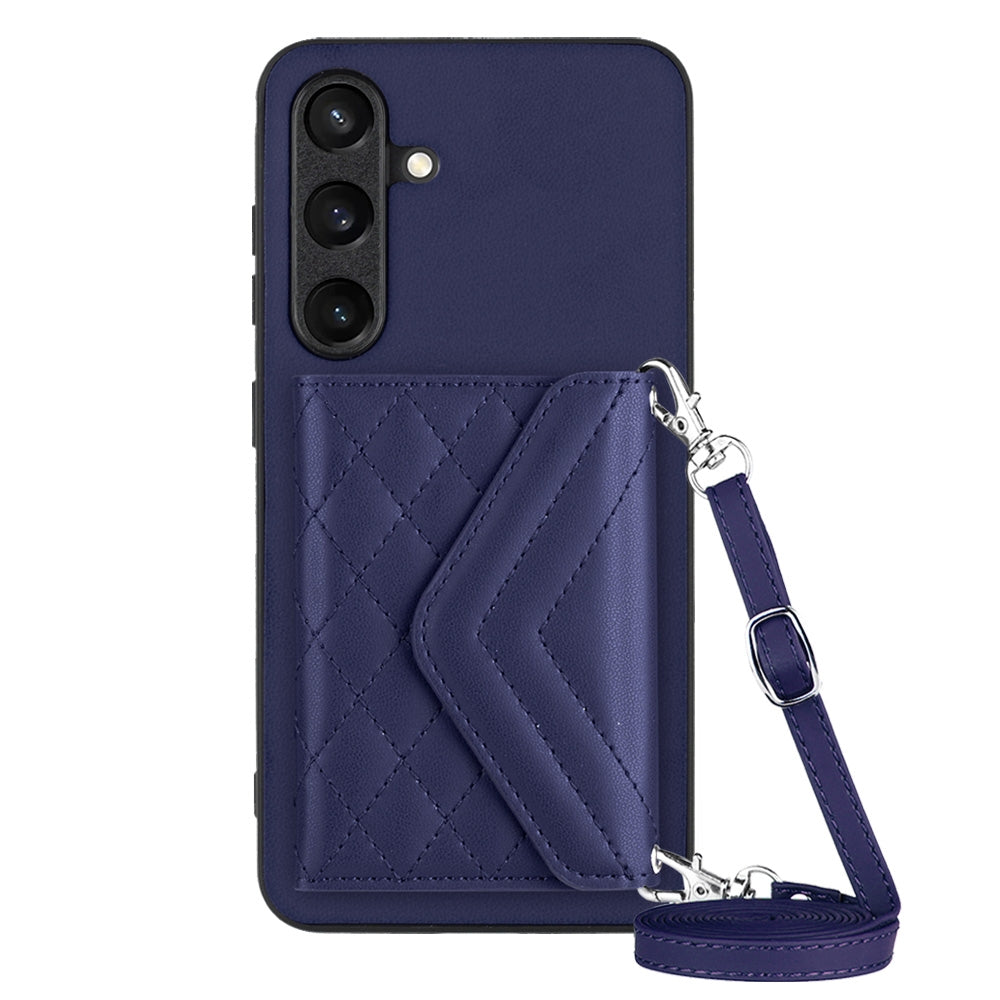 Samsung Galaxy S24+ 5G Leather Case with Card Holder & RFID Protection, Long Lanyard Included