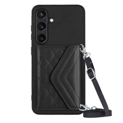 Samsung Galaxy S24+ 5G Leather Case with Card Holder & RFID Protection, Long Lanyard Included