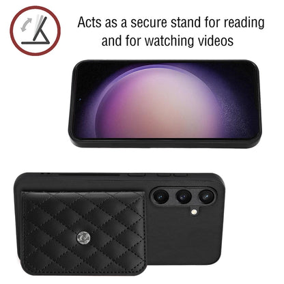 Samsung Galaxy S24+ 5G Leather Case with Card Holder & RFID Protection, Long Lanyard Included