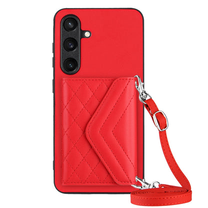 Samsung Galaxy S24+ 5G Leather Case with Card Holder & RFID Protection, Long Lanyard Included