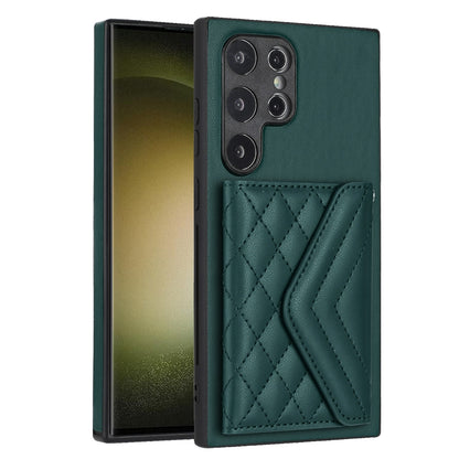 Samsung Galaxy S24 Ultra 5G Leather Case with Card Holder & RFID Protection, Long Lanyard Included