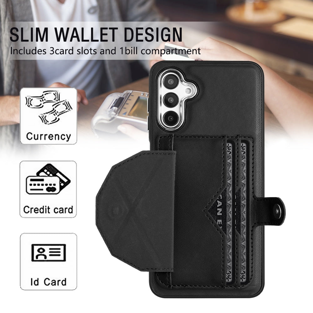 Samsung Galaxy A05s Shockproof Leather Phone Case with Card Holder - Stylish, Durable, and Convenient