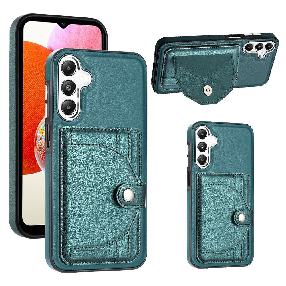 Samsung Galaxy A15 Shockproof Leather Phone Case with Card Holder - Stylish, Durable, and Convenient