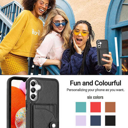 Samsung Galaxy A15 Shockproof Leather Phone Case with Card Holder - Stylish, Durable, and Convenient