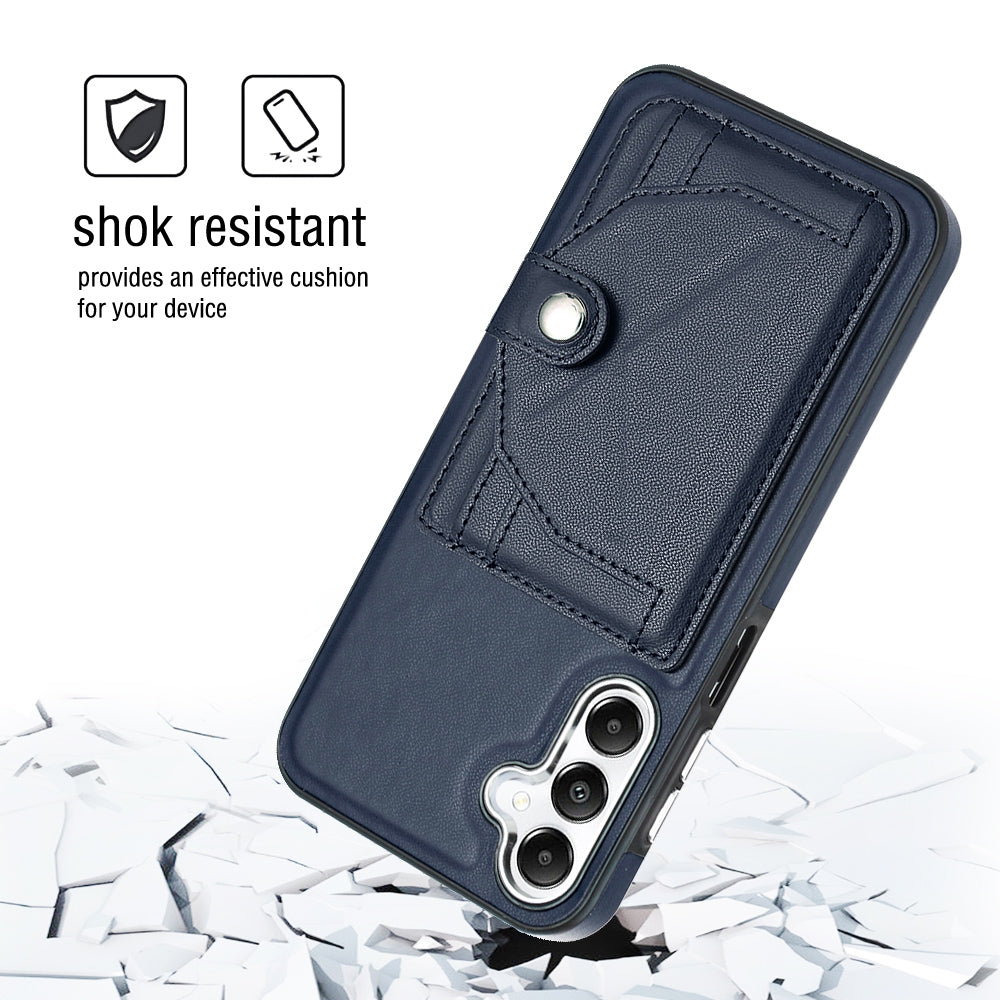 Samsung Galaxy A15 Shockproof Leather Phone Case with Card Holder - Stylish, Durable, and Convenient