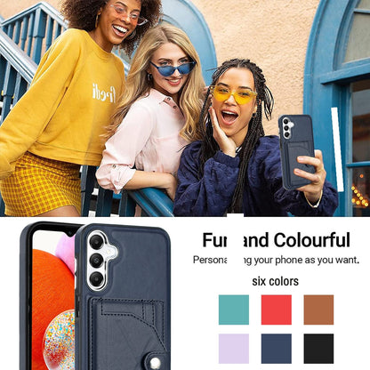 Samsung Galaxy A15 Shockproof Leather Phone Case with Card Holder - Stylish, Durable, and Convenient