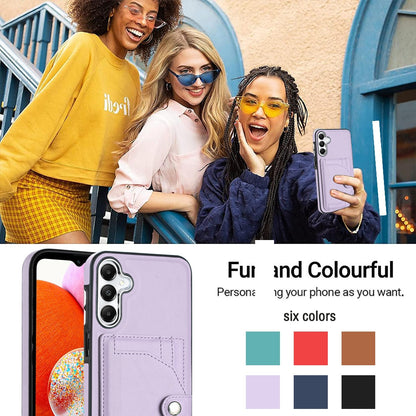 Samsung Galaxy A15 Shockproof Leather Phone Case with Card Holder - Stylish, Durable, and Convenient