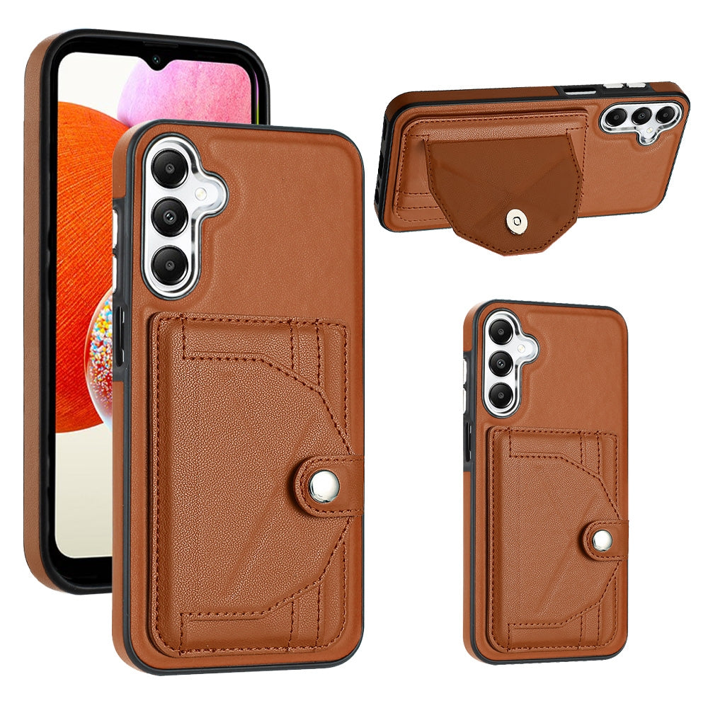 Samsung Galaxy A15 Shockproof Leather Phone Case with Card Holder - Stylish, Durable, and Convenient
