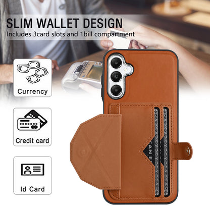 Samsung Galaxy A15 Shockproof Leather Phone Case with Card Holder - Stylish, Durable, and Convenient