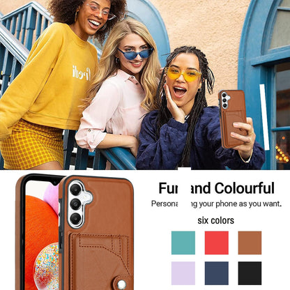 Samsung Galaxy A15 Shockproof Leather Phone Case with Card Holder - Stylish, Durable, and Convenient