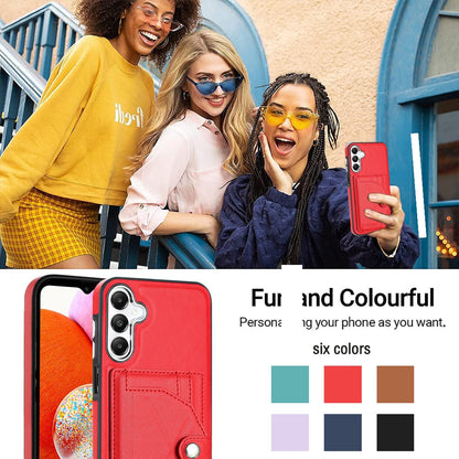 Samsung Galaxy A15 Shockproof Leather Phone Case with Card Holder - Stylish, Durable, and Convenient