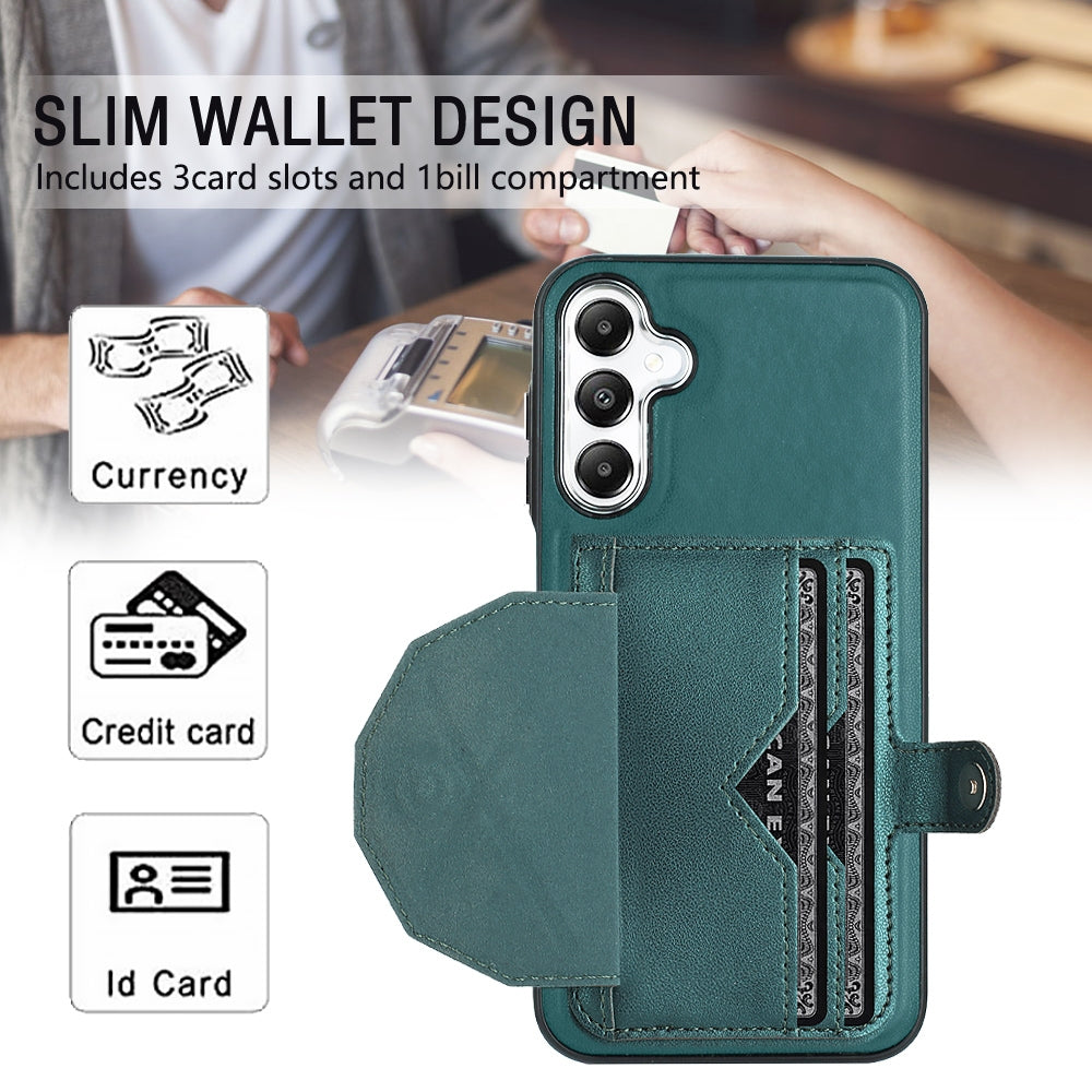 Samsung Galaxy A25 5G Shockproof Leather Phone Case with Card Holder - Stylish, Durable, and Convenient