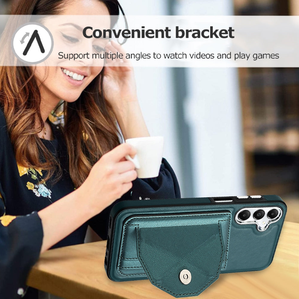 Samsung Galaxy A25 5G Shockproof Leather Phone Case with Card Holder - Stylish, Durable, and Convenient