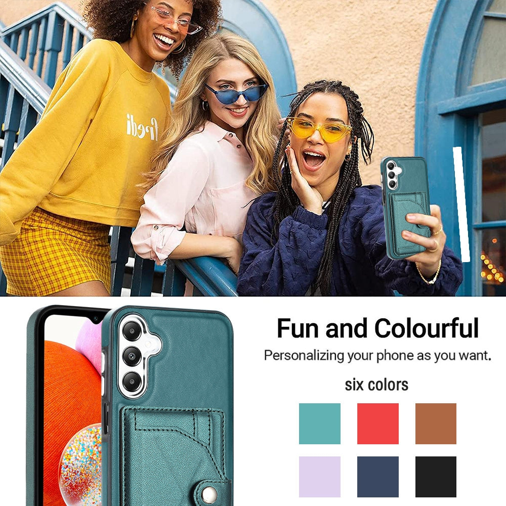 Samsung Galaxy A25 5G Shockproof Leather Phone Case with Card Holder - Stylish, Durable, and Convenient