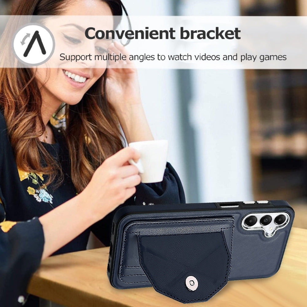 Samsung Galaxy A25 5G Shockproof Leather Phone Case with Card Holder - Stylish, Durable, and Convenient