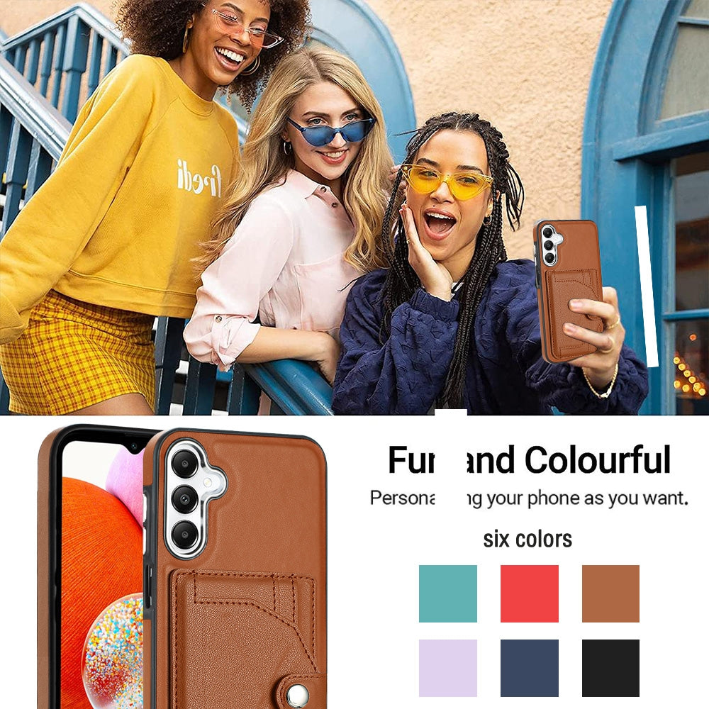 Samsung Galaxy A25 5G Shockproof Leather Phone Case with Card Holder - Stylish, Durable, and Convenient