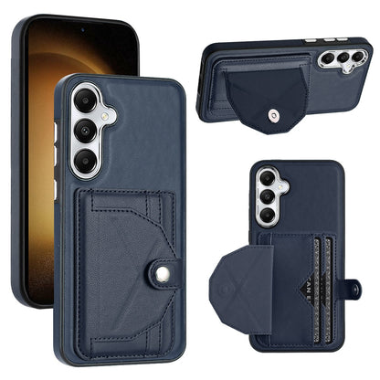 Samsung Galaxy S24 5G Shockproof Leather Phone Case with Card Holder - Stylish, Durable, and Convenient