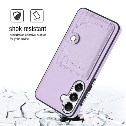 Samsung Galaxy S24 5G Shockproof Leather Phone Case with Card Holder - Stylish, Durable, and Convenient