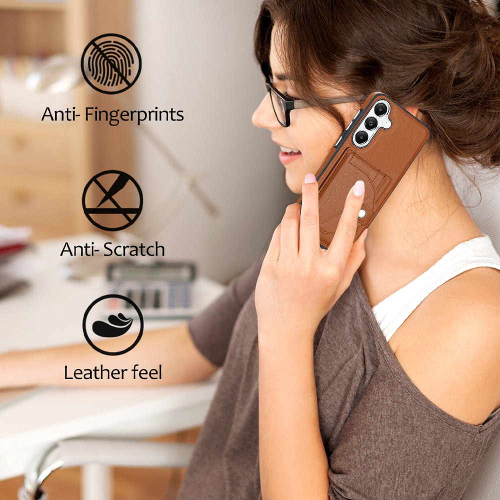 Samsung Galaxy S24 5G Shockproof Leather Phone Case with Card Holder - Stylish, Durable, and Convenient
