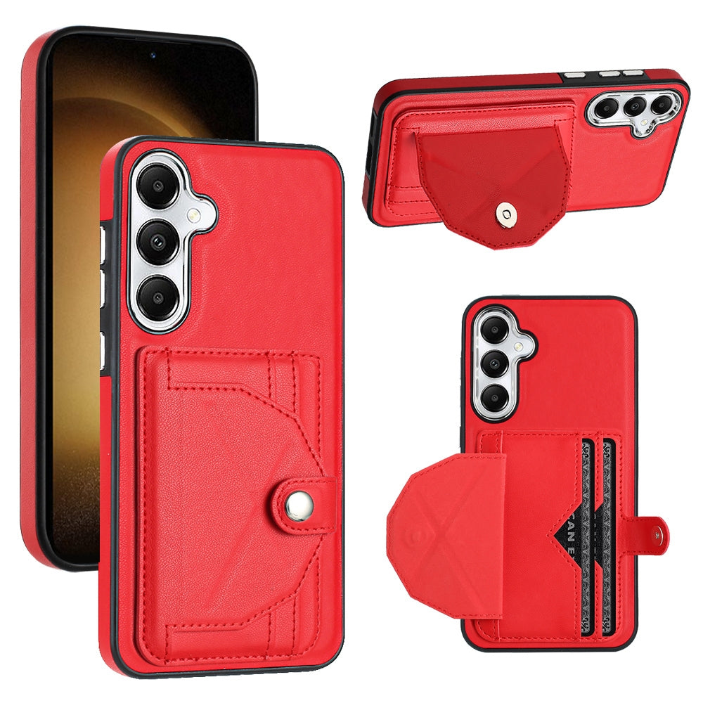 Samsung Galaxy S24 5G Shockproof Leather Phone Case with Card Holder - Stylish, Durable, and Convenient