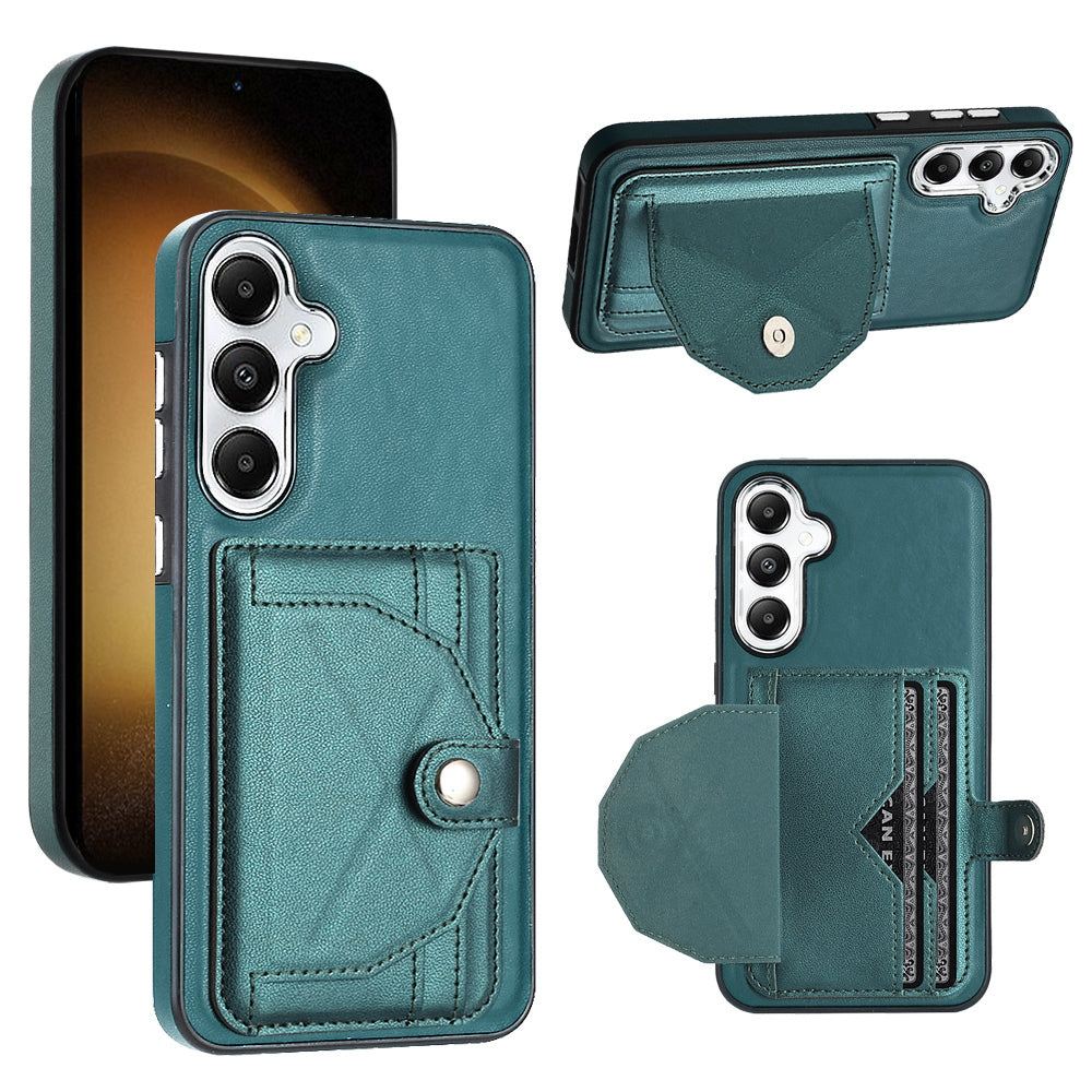 Samsung Galaxy S24+ 5G Shockproof Leather Phone Case with Card Holder - Stylish, Durable, and Convenient