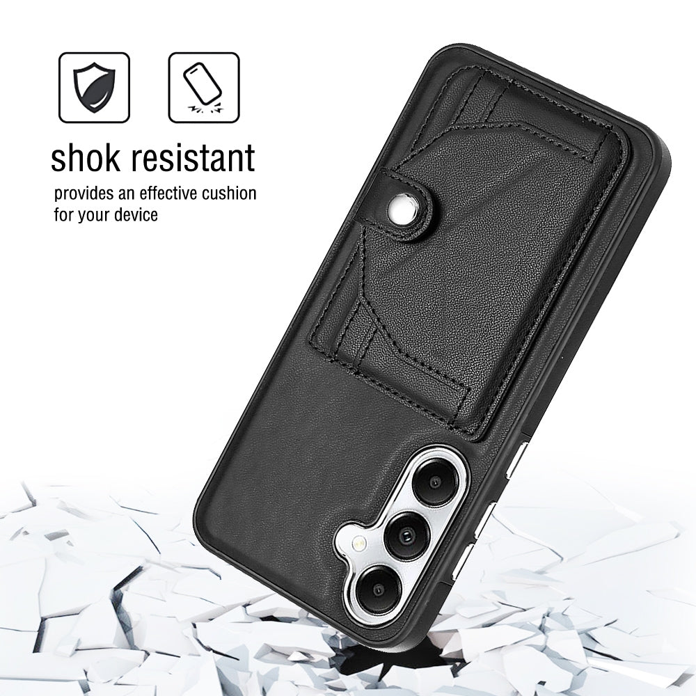 Samsung Galaxy S24+ 5G Shockproof Leather Phone Case with Card Holder - Stylish, Durable, and Convenient