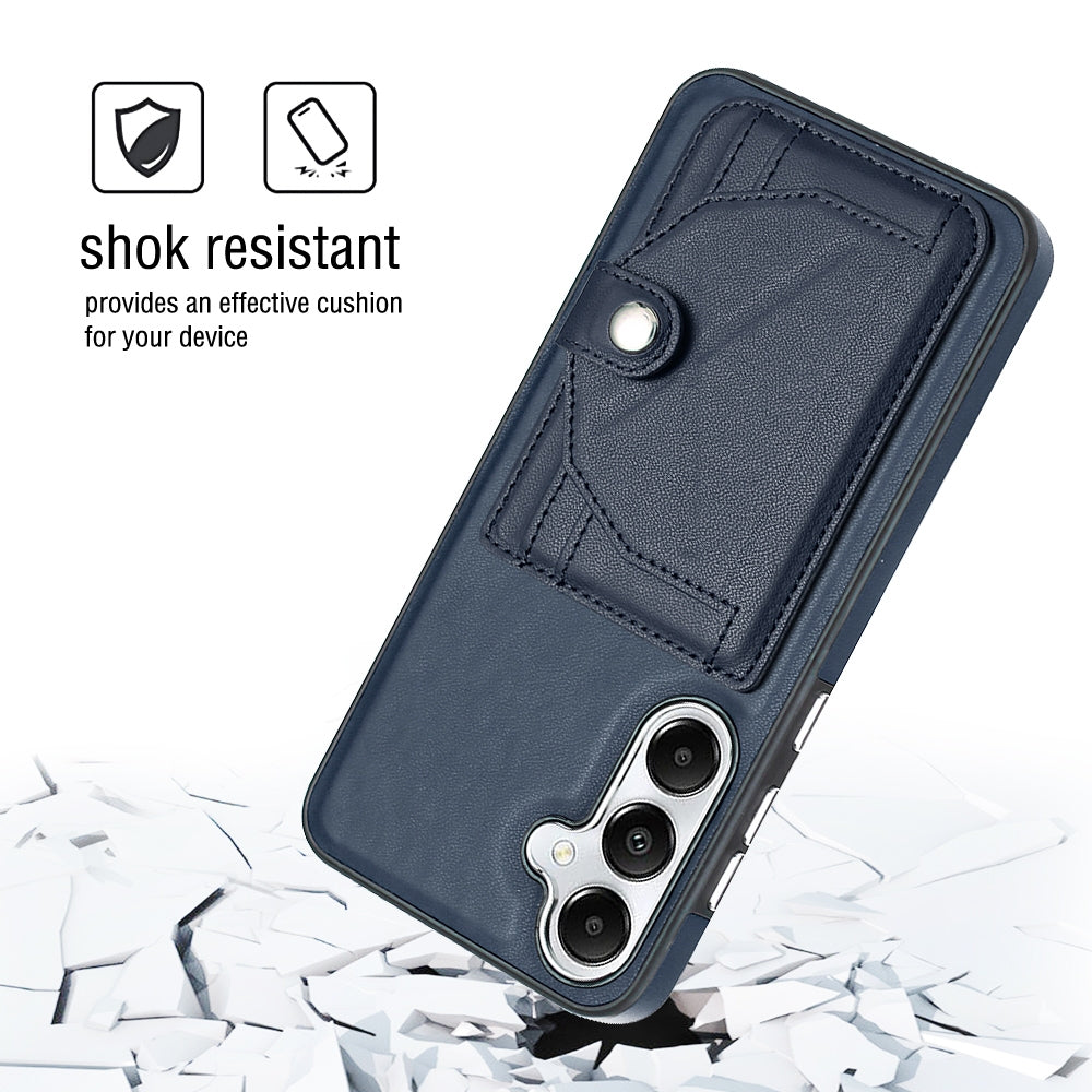 Samsung Galaxy S24+ 5G Shockproof Leather Phone Case with Card Holder - Stylish, Durable, and Convenient