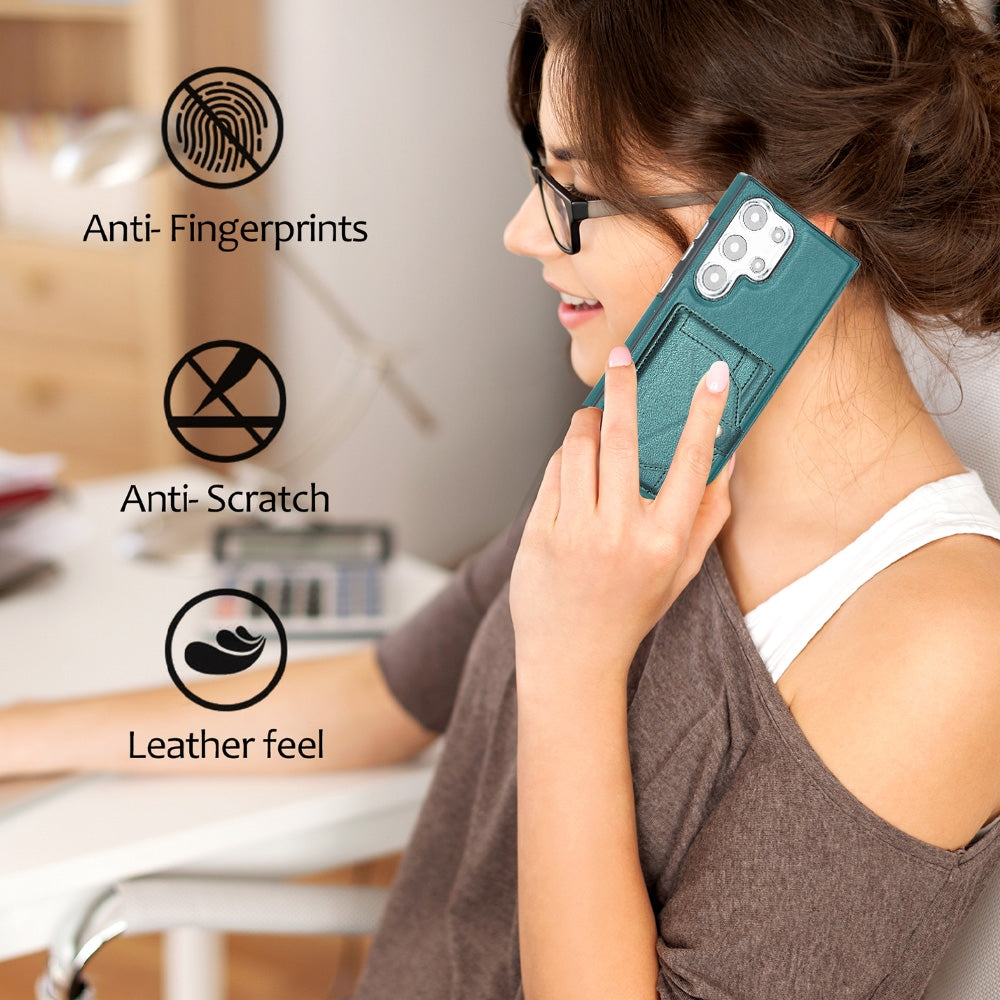 Samsung Galaxy S24 Ultra 5G Shockproof Leather Phone Case with Card Holder - Stylish, Durable, and Convenient