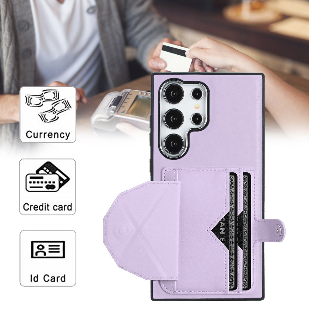 Samsung Galaxy S24 Ultra 5G Shockproof Leather Phone Case with Card Holder - Stylish, Durable, and Convenient